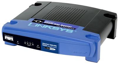Front of Linksys BEFSR41 home network router
